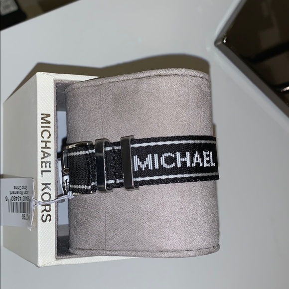 Black and White striped Michael Kors Watch (SOLD) - Picture 4 of 7